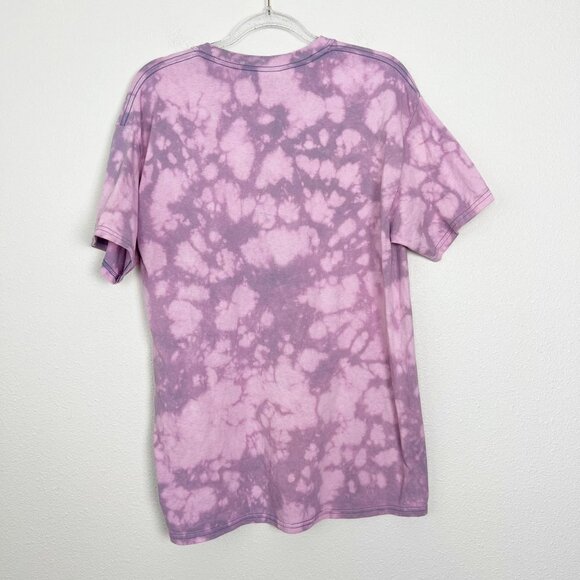 Upcycled Custom Oregon State Bleach Tie Dye Short Sleeve Graphic Tee Mens Large - Picture 2 of 7